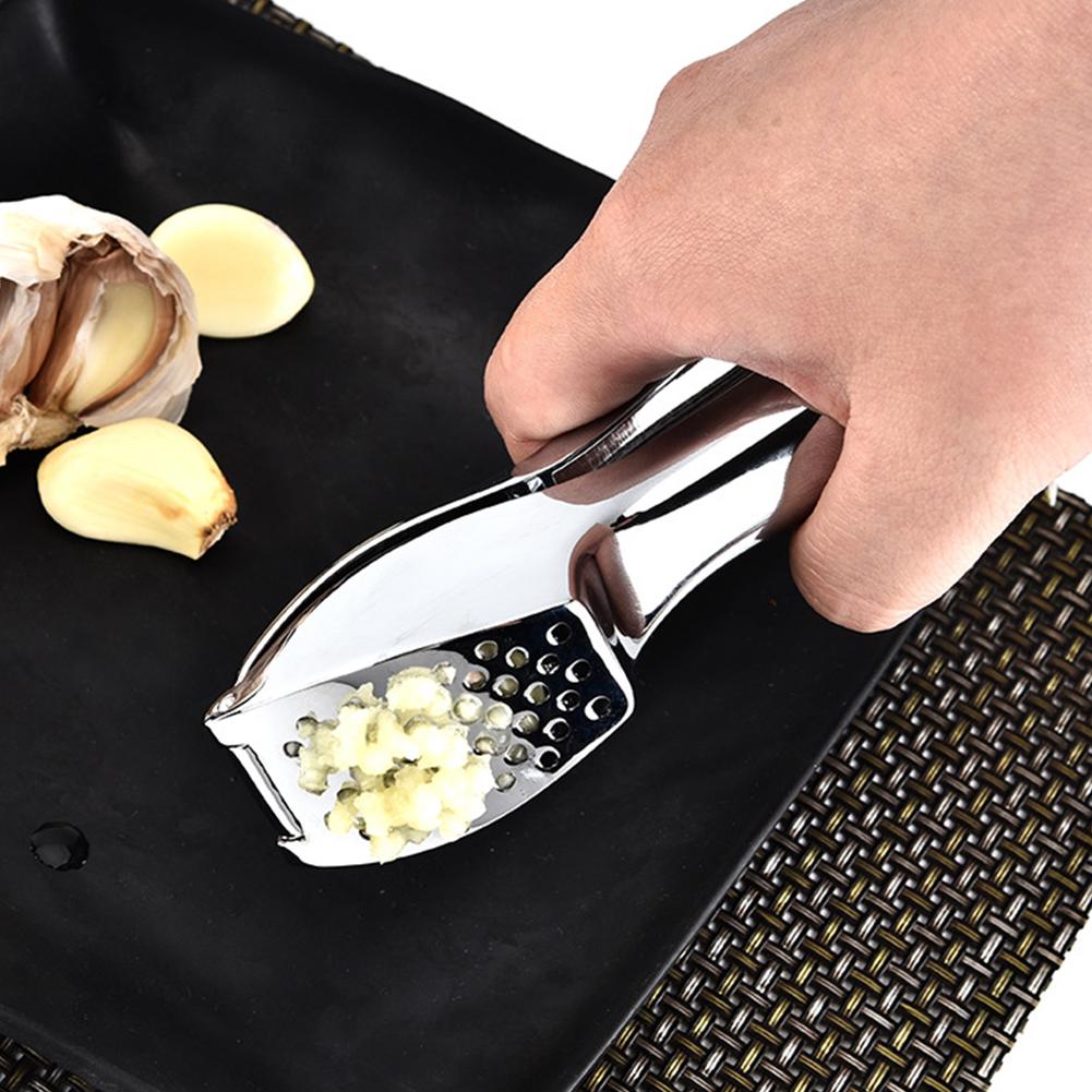 Garlic Press Stainless Steel Alloy Cutter Ginger Crusher Meat Presser Grinder Kitchen Squeeze Tool