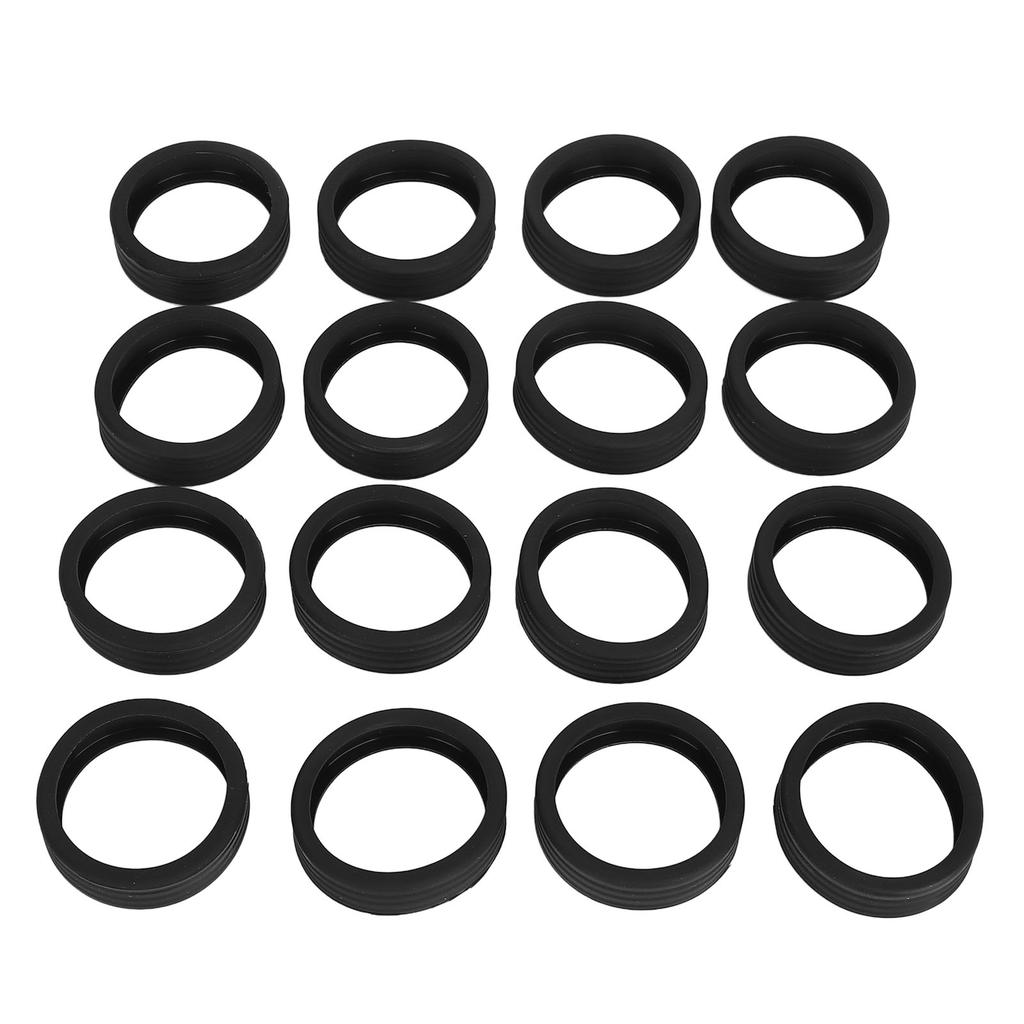 16 Stück Gepäckradabdeckung Geräuschreduzierung Vibrationsdämpfung Silikon Gepäckkoffer Rollenabdeckung Schwarz
