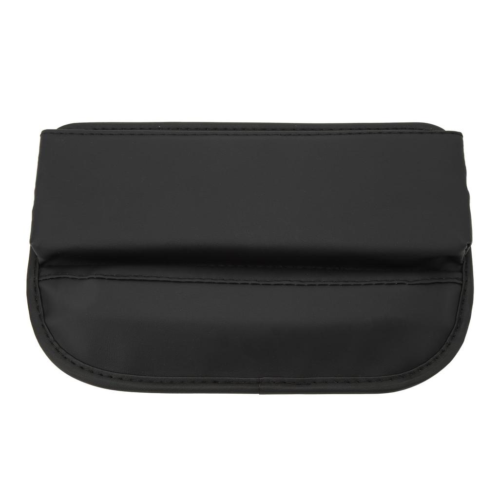 Car Seat Gap Organizer PU Leather Front Multifunctional Seat Console Side Storage Box Pocket Gap Filler Straight Type