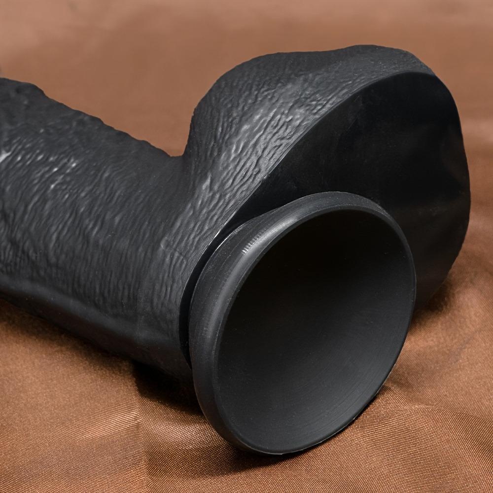 Extra Large Soft Liquid Silicone Dildo, Brown Realistic Design with Red Glans, 3 Sizes Available, Up To 31cm, Flexible Skin-Like Adult Toy