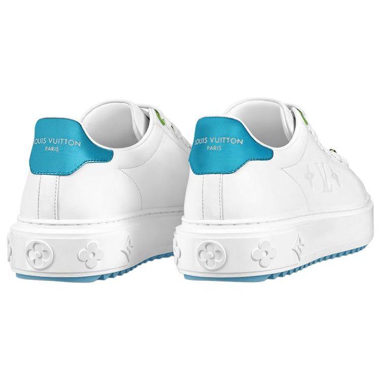 Louis Vuitton Time Out Sneakers 'White With Blue' Women's 1AADNS