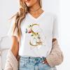 Pink Flower Letters Az Print Tshirt 26 Alphabet Unisexs Vneck Tshirt Flower Letter A B C D Short Sleeve Female Tees Tops
