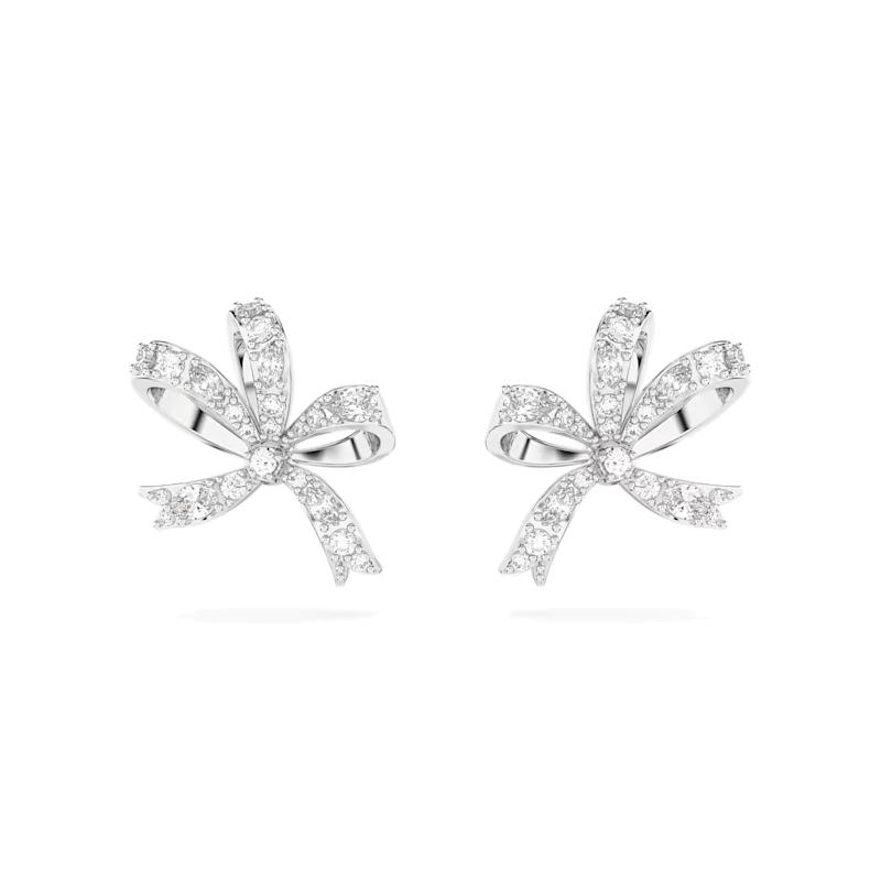 Swarovski Volta fashionable and versatile bow small size crystal earrings for women 5647579