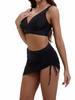 Mesh Drawstring High Waist Sexy Two Piece Bikini Set Elegant Comfortable