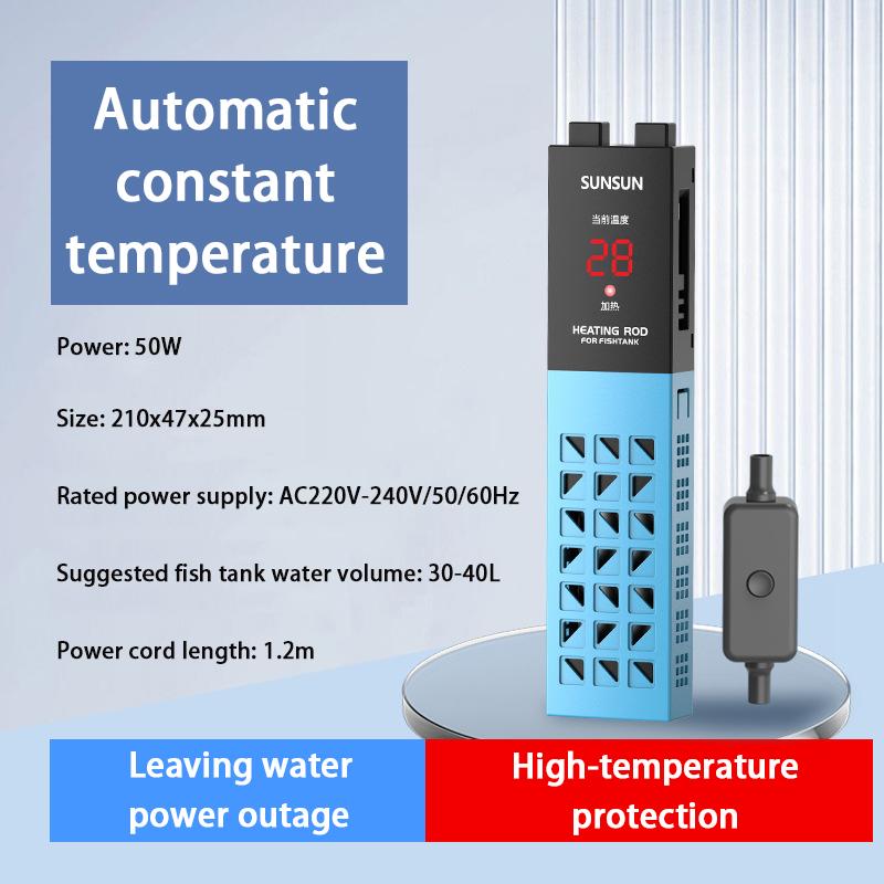 Fish Tank Heating Rod Aquarium Immersion Heater Automatic Constant Temperature Heater Mini Temperature Control Products