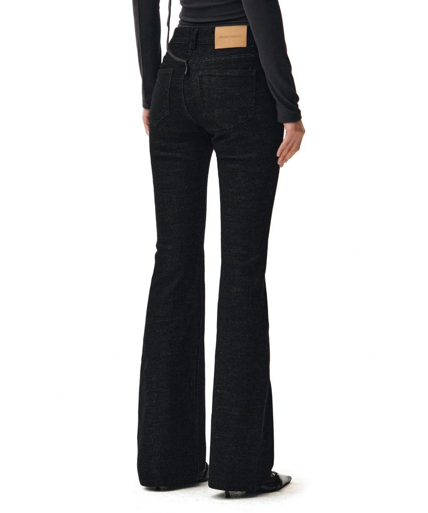 Deketeuumeon Signature Slim Low Rise Flared Jeans Dcwpt006Black