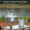 Outdoor Stainless Steel Kettle Locking Handle Camping Hung Pot Portable Coffee Pot Picnic Cooker 900Ml Teapot Kettle
