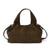 Design Soft Frosted Faux Suede Cloud HandBag Autumn/winter Vintage Magnetic Clasp Simple Commuter Shoulder Crossbody Bag