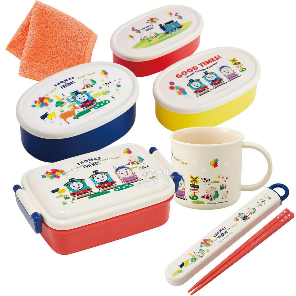 Skater Mini Towel Included Thomas Friends 4 Piece Set Antibacterial Square Bento Box 450ml Chopsticks Chopstick Box Cup Seal Container Set of 3 & &