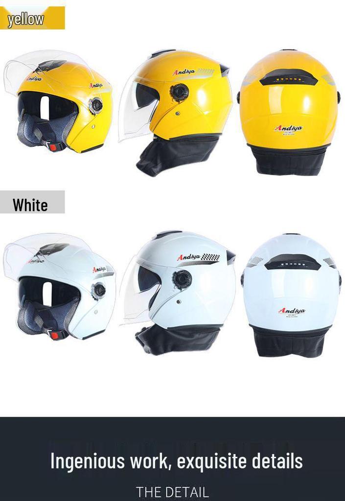 Universal All-Season Electric Helmet with Anti-Fog & Warmth, Dual Visors, for Men & Women