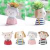 Miniature Flowerpot Cute Resin Animal Succulent Planter Small Vase for Home Office Garden Decoration