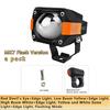 LED Motorcycle Auxiliary Spotlights Hi/Low Beams With Red Devil Eyes Driving Fog Lights for Truck Golf Cart SUV ATV 4X4 12V 24V