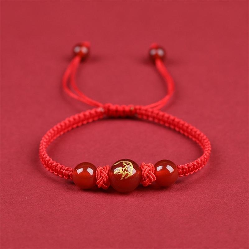Chinese Snake Red String Bracelet Adjustable Charm Jewelry Luck Braided Rope Bracelet Suitable for Women and Men Present