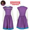Nancy Wheeler Cosplay Costume For Stranger Things 3 Fans Purple Dress Outfit For Halloween