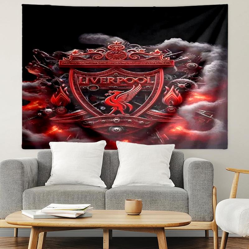 Liverpool F.C Print Tapestry, Lightweight Wall Hanging, for Bedroom, Dorm, Living Room, Home Art Decor - Birthday Christmas Gift for Friends