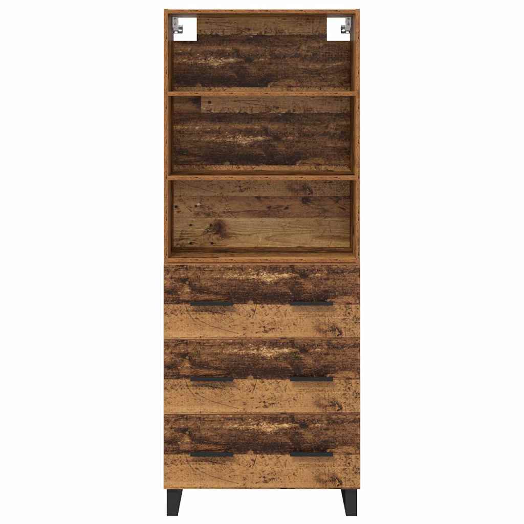 Highboard with Drawers 2 pcs Reclaimed Wood Effect Particleboard