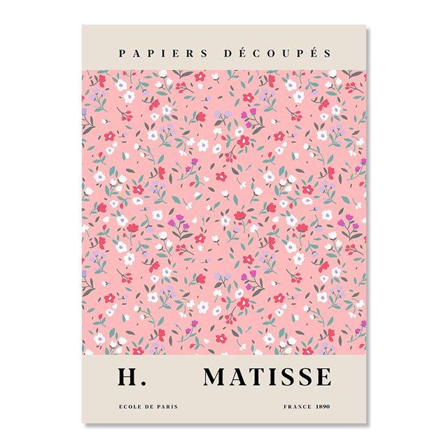 Abstract Flower Market Art Poster Aesthetic Matisse Canvas Painting RetroFloral Print Nordic Wall Pictures for Living Room Decor