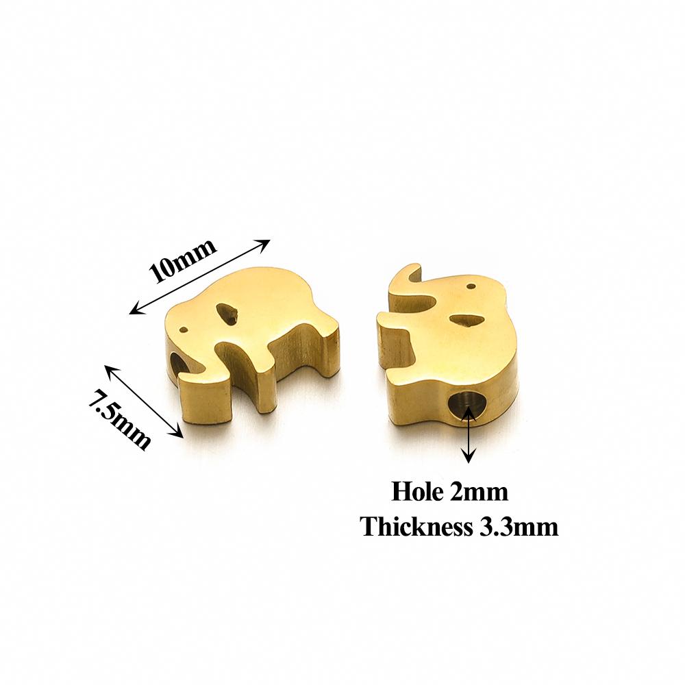 5Pcs Mirror Polish Stainless Steel Moon Key Beads Crowm Animal Spacer Beads DIY Jewelry Making Bracelet Women Necklace Findings