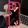 LZ4 Butterfly Art Design Silicone Phone Case for iPhone 11 13 14 15 16 Pro Max 7 8 16 Plus 12 Mini XS Max XR Shockproof Back Cover