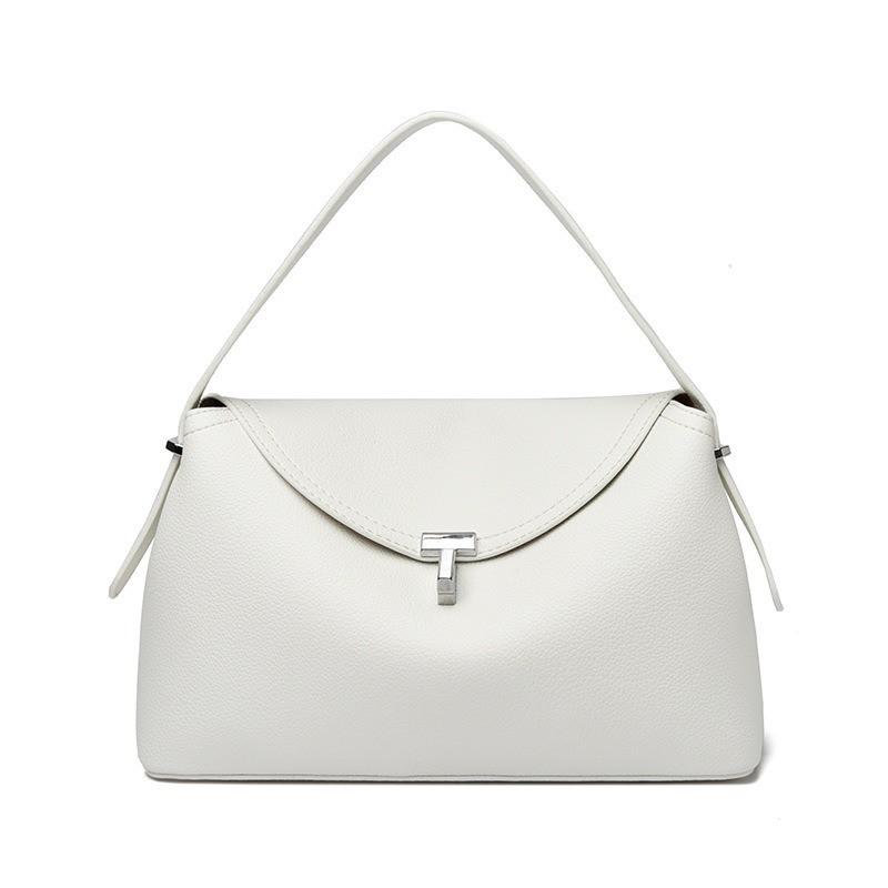 Stylish Vintage-Inspired PU Tote Bag Women Large Capacity Minimalist Commuter Shoulder In Neutral Bold Colors
