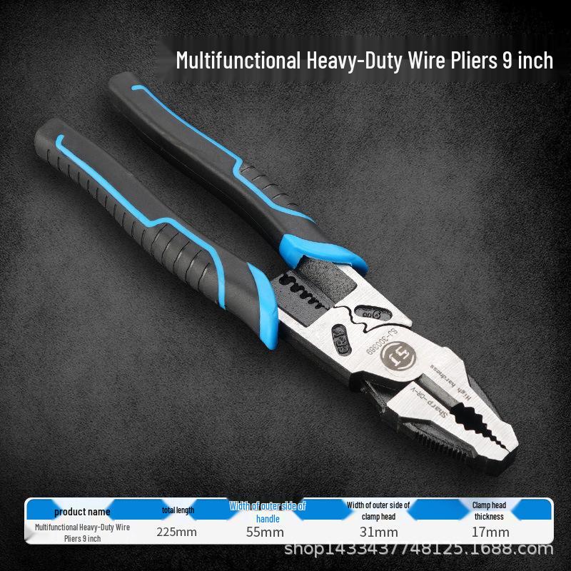 Industrial Grade Multi-Function Needle-Nose Pliers for Electricians - Wire Stripping, Labor-Saving, Steel Wire Cutting