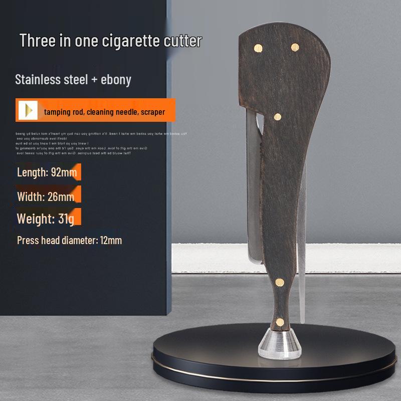 Stainless Steel Rosewood Pipe Knife & Tamper Tool