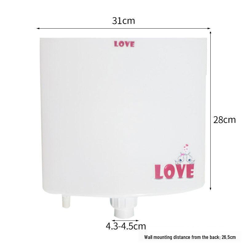 LAUTEE Plastic Wall-Mounted Squat Toilet Cistern