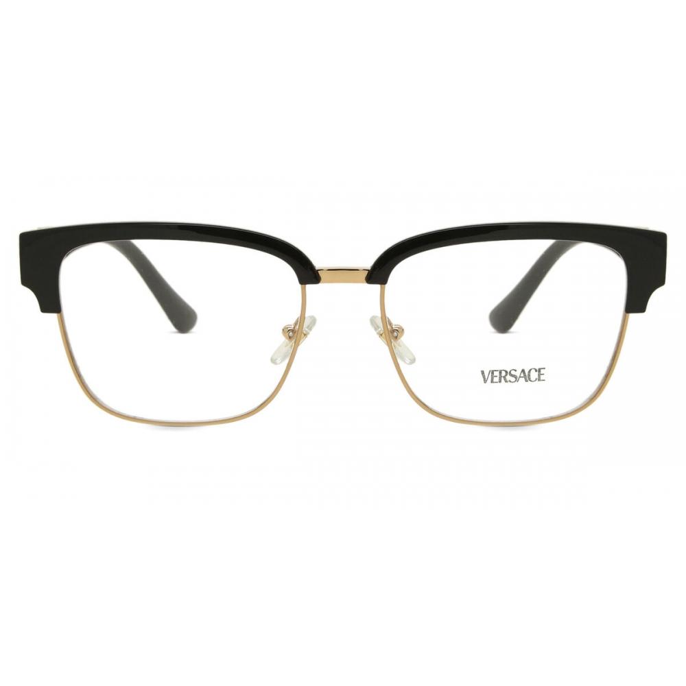 

Versace Ve3348 Gb1 Men Eyeglasses Black/Gold/55-17-150
