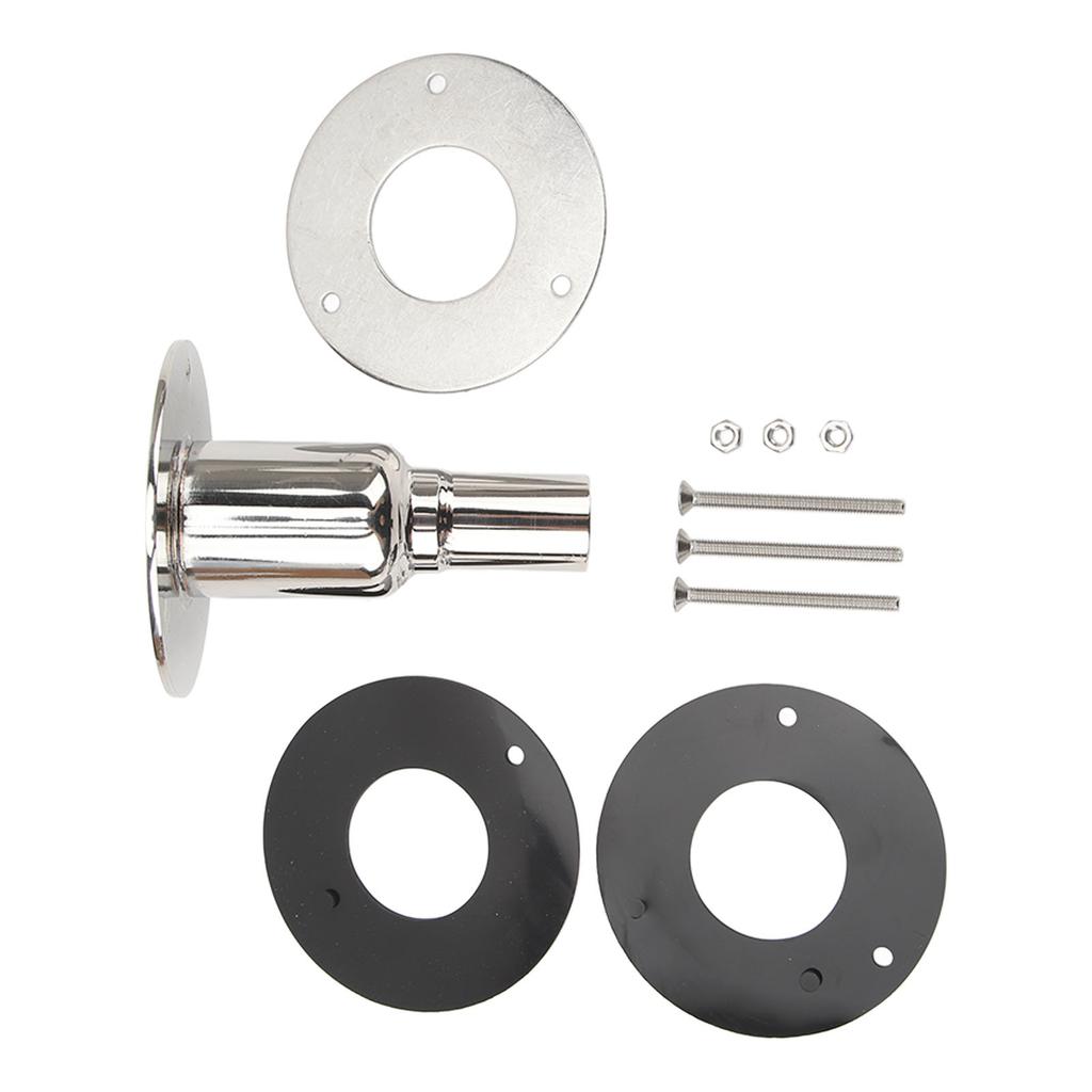 22mm Thru Hull Exhaust Skin Fitting Socket 316 Stainless Steel Tube Pipe Socket for Yachts Ship Diesel Heater Vents