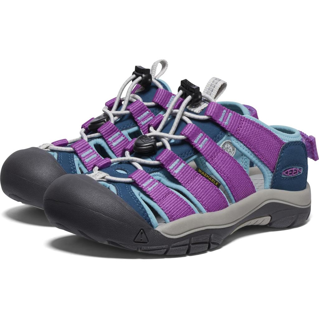 KEEN Kids' Newport Boundless Sandals (Sizes 20.0-23.5cm), Legion Blue/Willowherb, Size 22.5cm