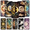 Moon Sun Phone Case For Samsung Galaxy S26 Ultra S25 Plus S24 FE S23 S22 5G S21 S20 Cover Black Soft