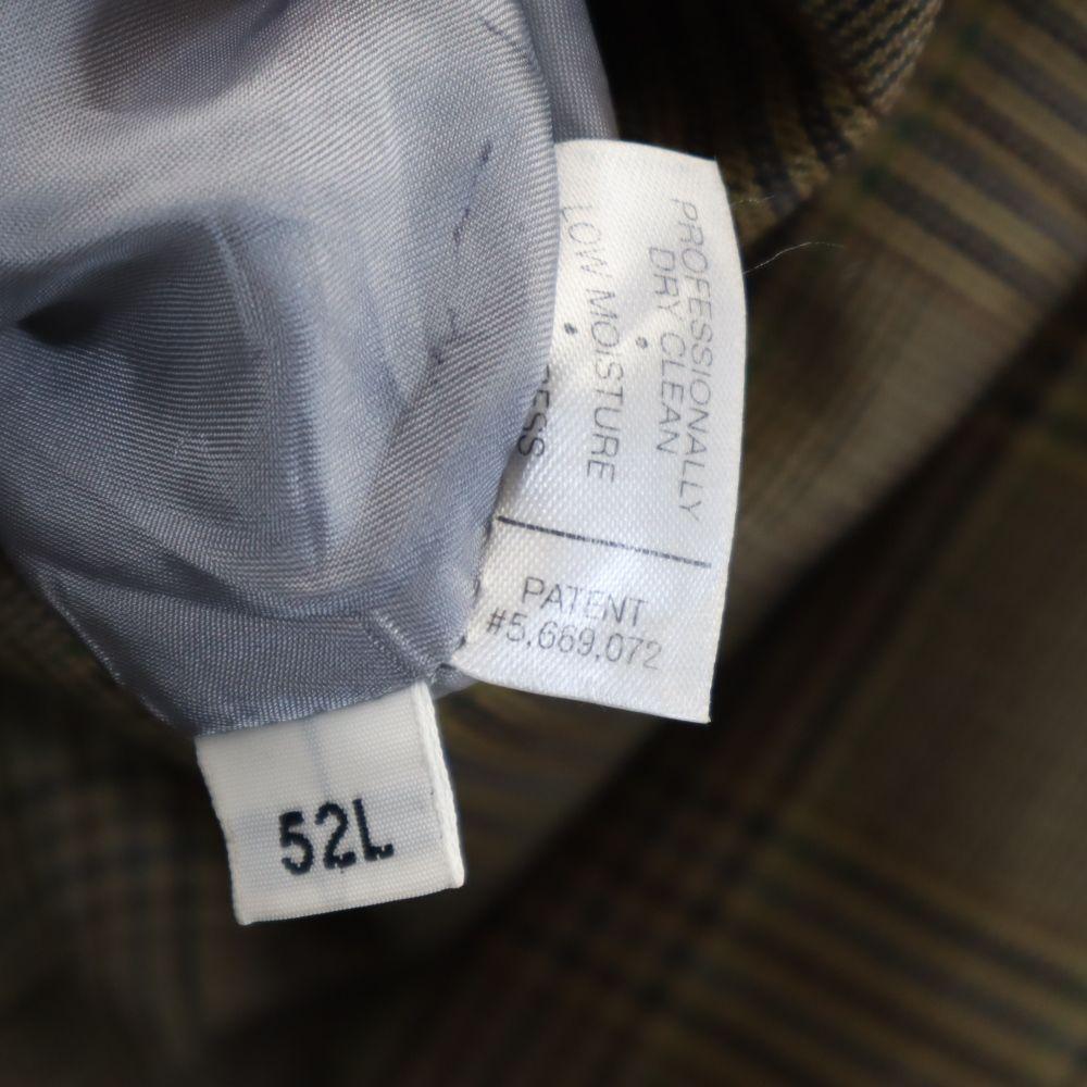 Burberry Check Pattern Tailored Jacket 52L Brown LONDON Men's Used