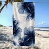 Blaues abstraktes Blumen Strandtuch, Ultra-Saugfähig, Schnelltrocknend, Bequem & Praktisch, Ideal für Strand, Pool, Badezimmer, Yoga,