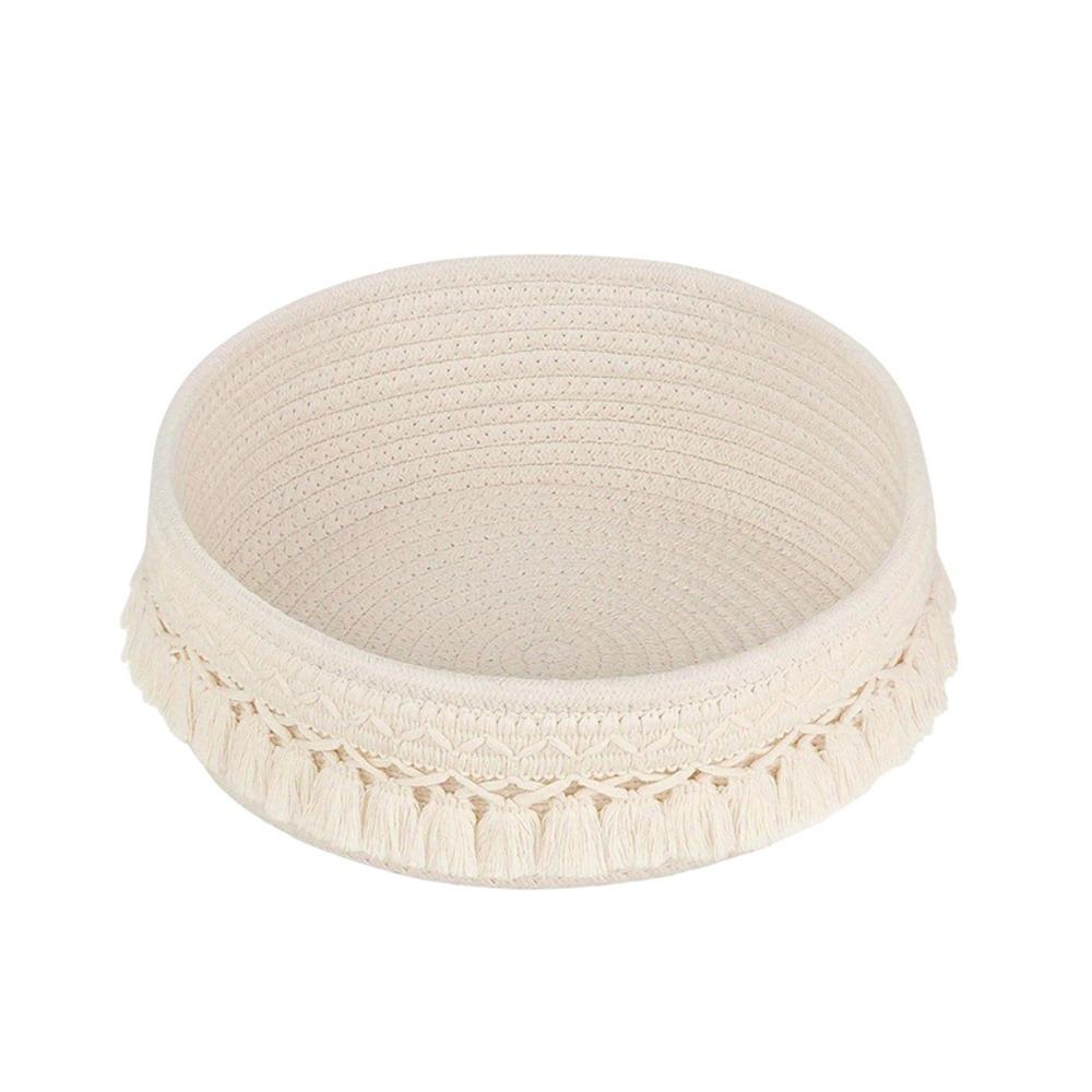 

Cotton Rope Cosmetic Storage Basket Large Capacity Items Storage Basket for Household White Style A
