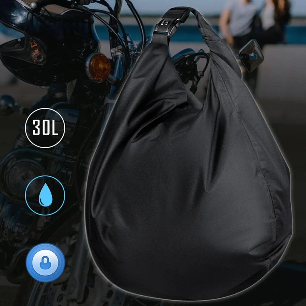 30L 2 In 1 Motorcycle Backpack Helmet Lock Riding Helmet Bag Outdoor Fitness Basketball Sneakers Bag Portable Nylon Backpack