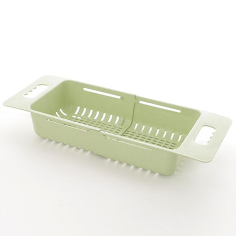Adjustable Dish Drainer Sink Drain Basket Washing Vegetable Fruit Plastic Drying Rack Kitchen Accessories Storage Organizer Tool