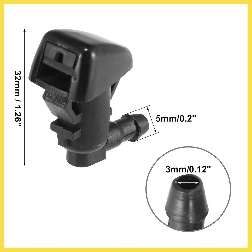 Front Windshield Washer Nozzles Wiper Spray for Jeep Compass 2007-2010 Replaces 5303833AA 2pcs Benefit