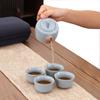 Bafangli 'Slow Dance Life' Plum Celadon 5-Piece Tea Set