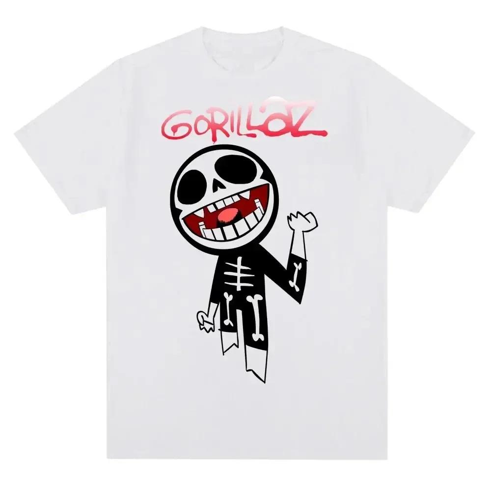 Streetwear Casual Zespół Muzyczny Gorillazs Punk Rock Moda Koszulka Z Nadrukiem Lata 90. Retro Krótki Rękaw Duży Rozmiar Koszulka Unisex top tee