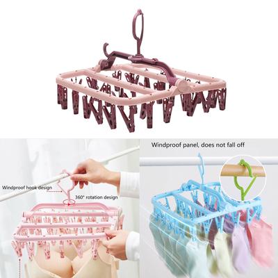 Plastic Clothes Hanger Adjustable Clip Space Saving Designs Indoor Outdoor Use