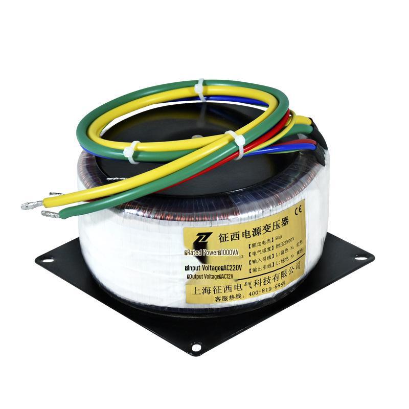 220V Toroidal Isolation Transformer - 24V Low-Frequency Voltage Converter for Power Amplifiers