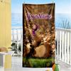 Masha Bear Customize Text Beach Towel Soft Durable Quick-Dry Perfect for Traveling Yoga Camping and Swimming
