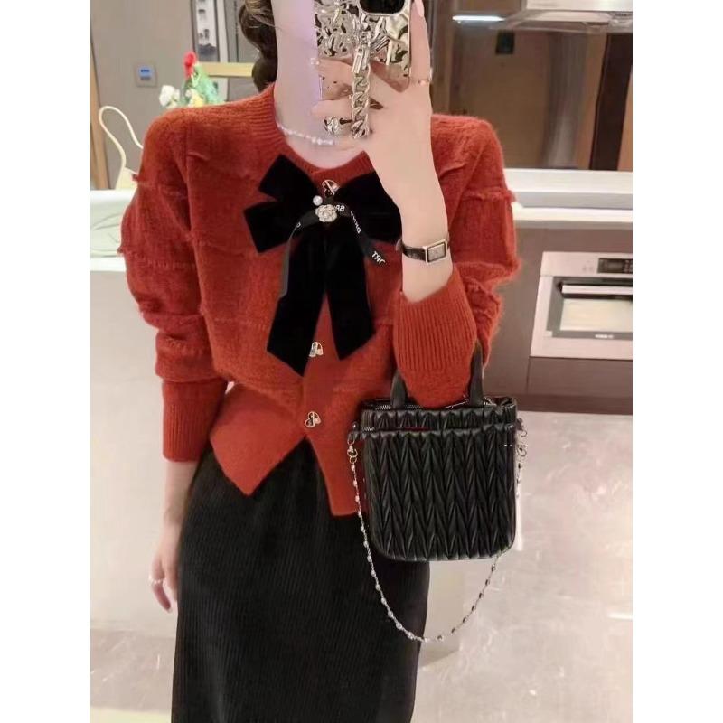 

YYFS Женская мода Повседневный Осень Зима Однотонный Принт Длинный Рукав О-Образным Вырезом Свитера One size красный