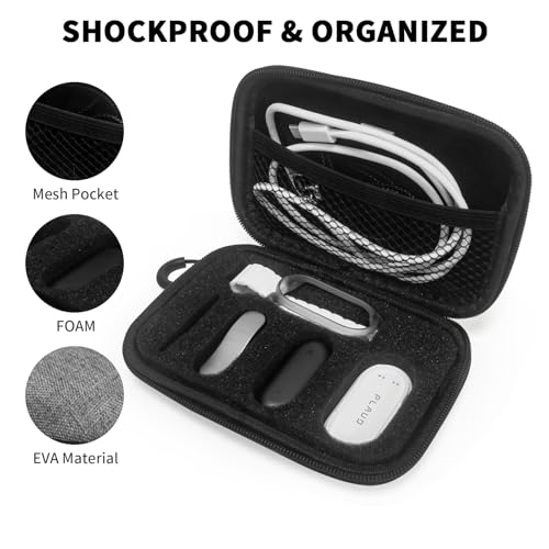 Compatible with Plaud NotePin/NotePin S waterproof portable lightweight storage bag including lanyard and sponge suitable for full accessories stor