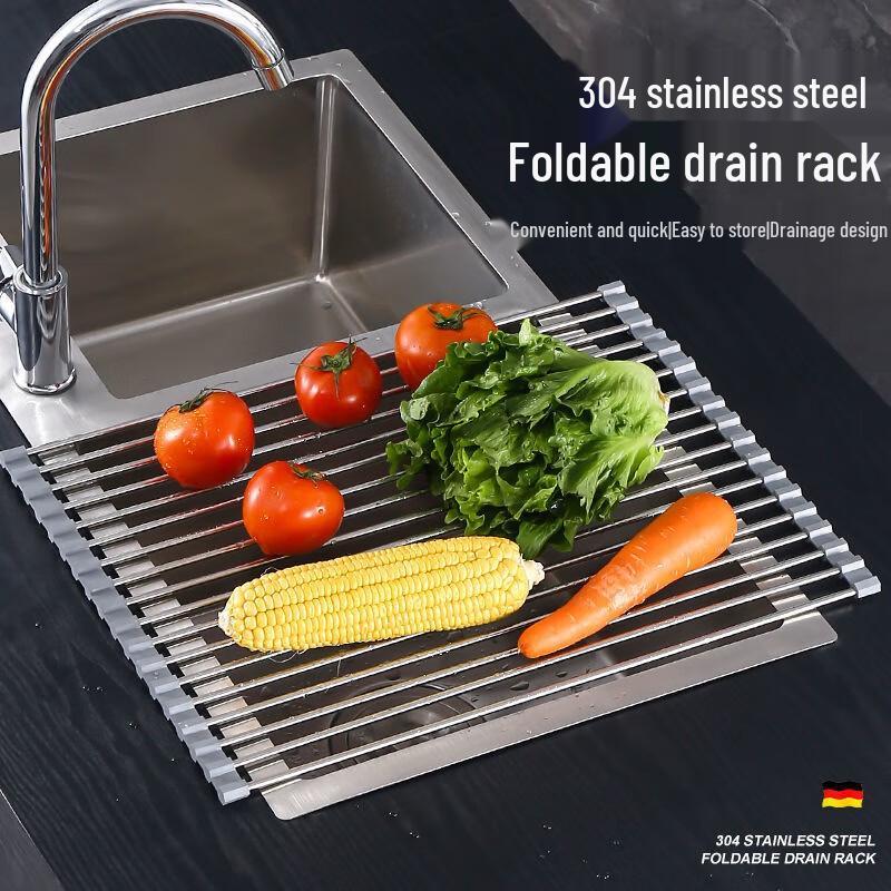 Zhaoran Foldable 304 Stainless Steel Dish Drying Rack