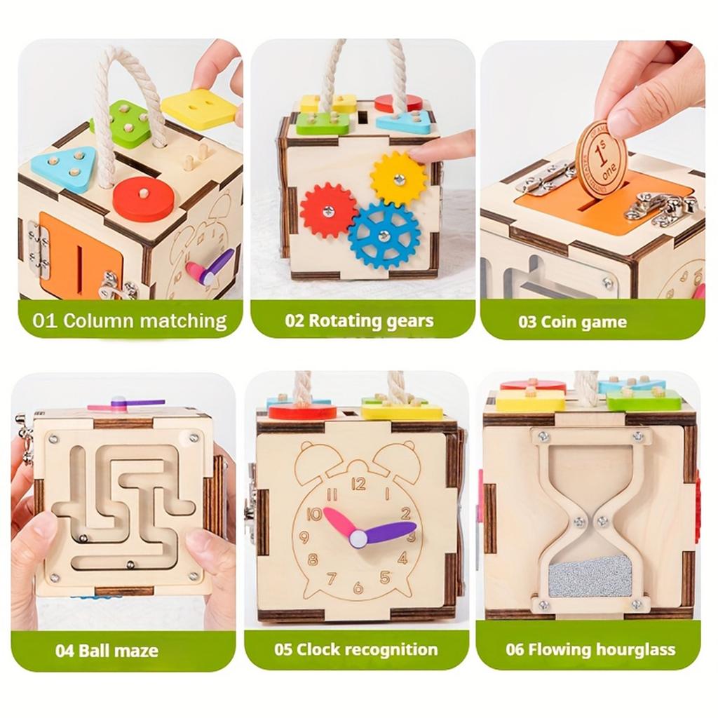 Multi Functional Busy Box, Busy Toy, Train Children's Hand Eye Coordination, Early Education Educational Toys