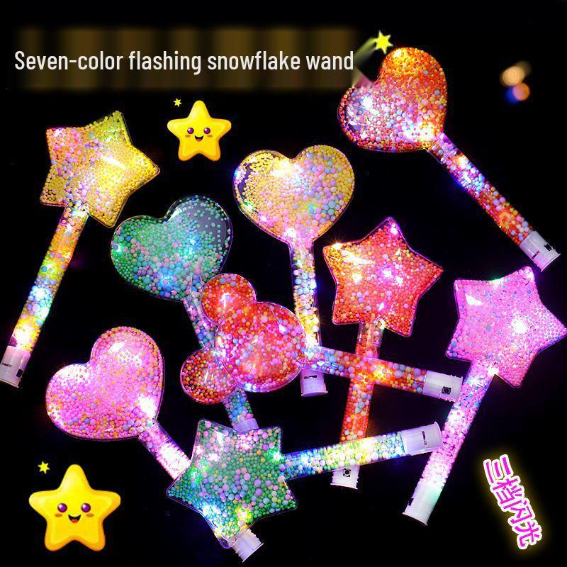 Glow Stick: Kolorowe Migające Rekwizyty Imprezowe Płatki Śniegu, Gwiazdy i Serca
