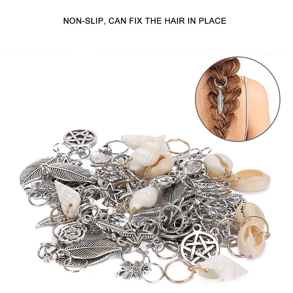 70pcs Hair Braid Rings Dreadlocks Bead Ring Fashion Hair Decoration Accessories