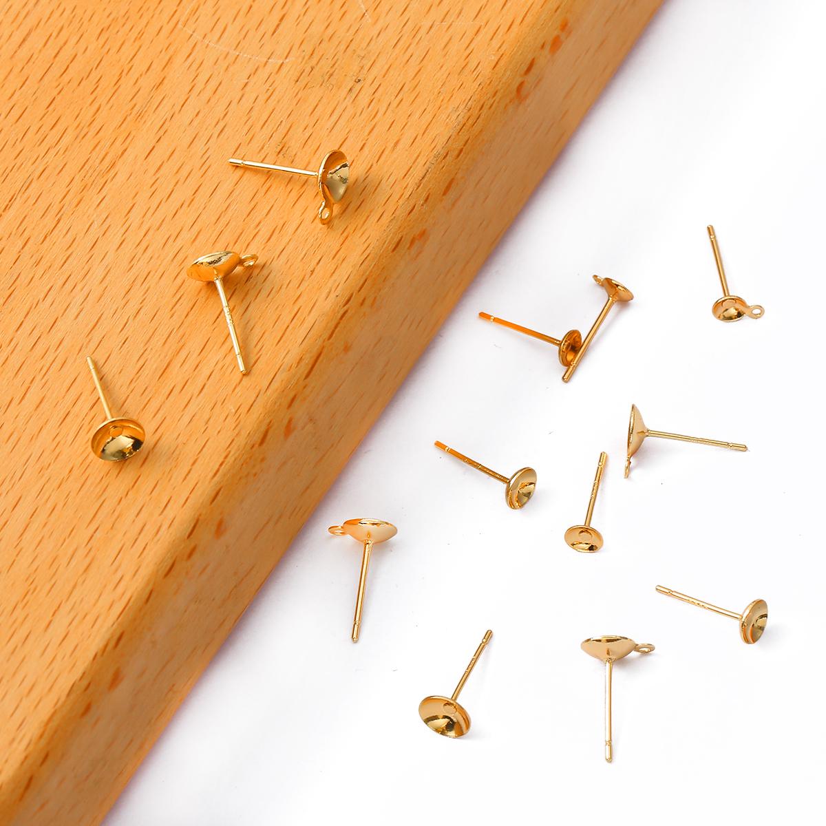 

10 шт. медная опорная пластина с бусинами, аксессуары ручной работы, чаша, игла