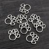 40pcs 17x16mm Bronze Antique Silver Plated Cat/Dog Footprint Handmade Charms Pendant 2026 New Style
